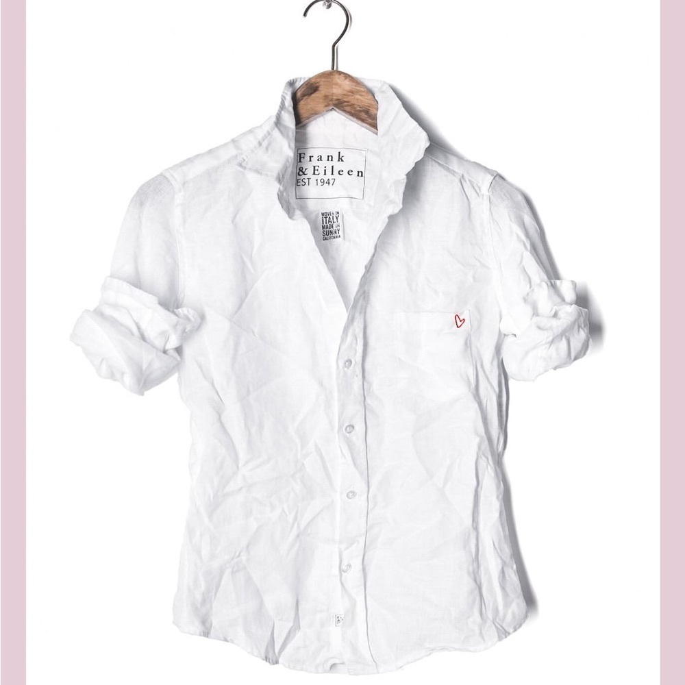 Frank & Eileen Barry shirt in signature crinkle white.